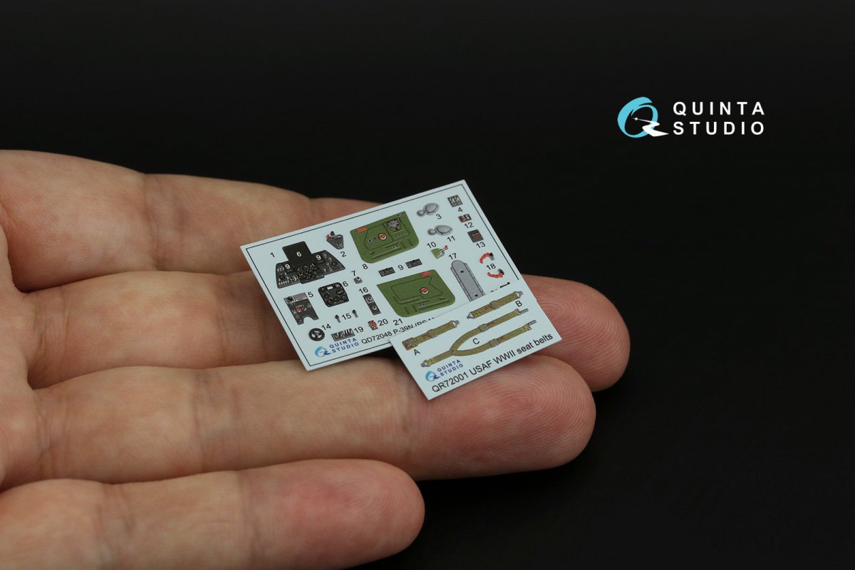 Quinta Studio QD72048 P-39N 3D-Printed &amp;amp; colored Interior on decal paper (RS Models) 1/72 – imagen 2