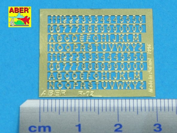 Aber R-02 Numbers and letters (1.5mm)