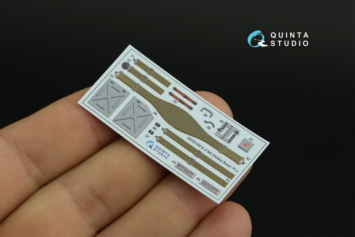 Quinta Studio QD32154 IL-2M3 3D-Printed &amp;amp; colored Interior on decal paper (Hobby Boss) 1/32 – obrázek 4