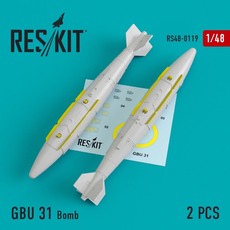 RESKIT RS48-0119 GBU 31 Bombe (2 pièces) 1/48
