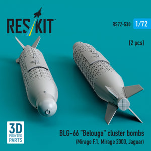 RESKIT RS72-0530 BLG-66 &amp;quot;Belouga&amp;quot; cluster bombs (2 pcs) (3D Printed) 1/72 – image 2