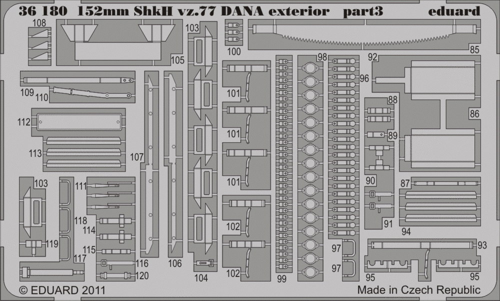 Eduard 36180 152mm ShkH vz.77 DANA exterior 1/35 Hobby Boss – image 3