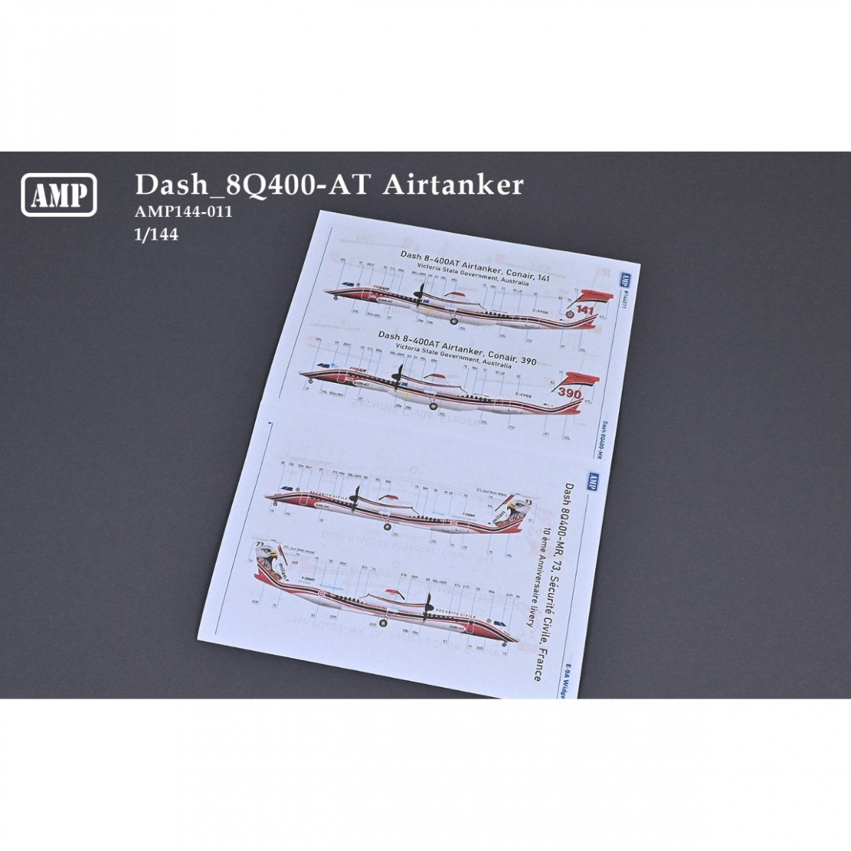 AMP 144011 Dash 8Q400-AT Airtanker - Canadian Short Range Commuter Airliner 1/144 – image 6