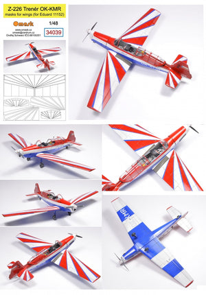 Omask 34039 Z-226 Trakt OK-KMR masks for wings (Eduard 11143) 1/48 – image 2