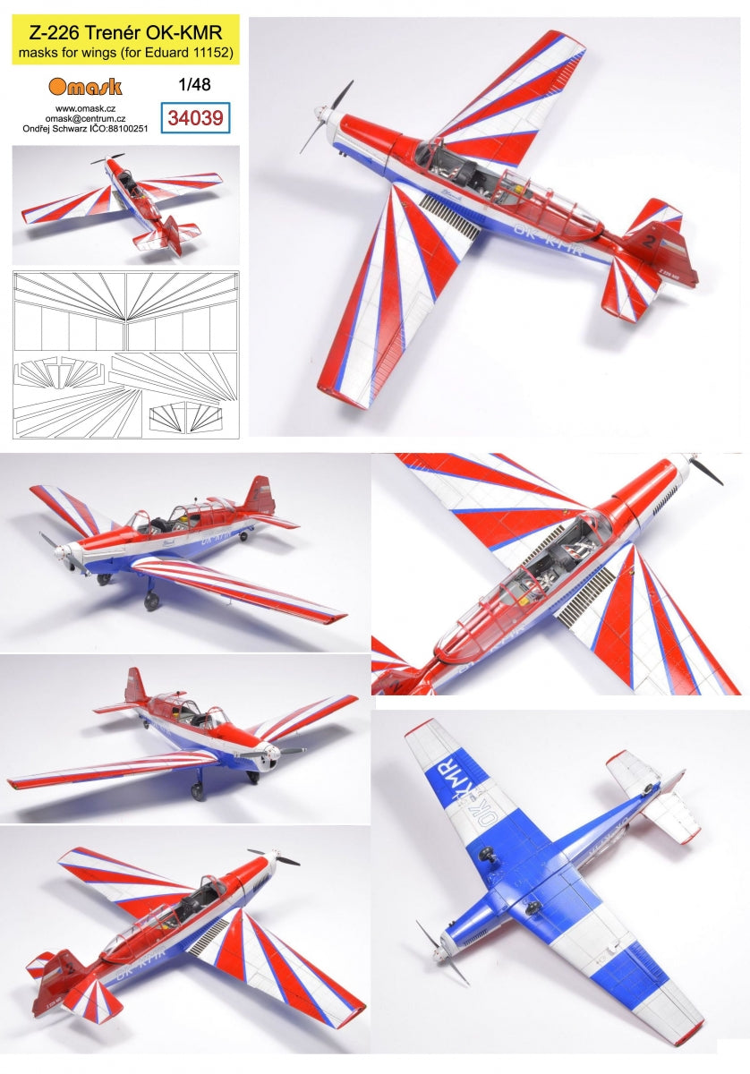 Omask 34039 Z-226 Trakt OK-KMR masks for wings (Eduard 11143) 1/48 – image 2