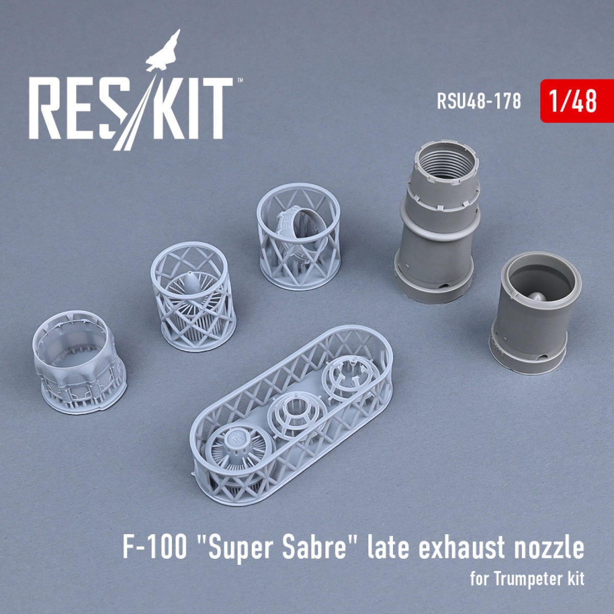 RESKIT RSU48-0178 F-100 &amp;quot;Super Saber&amp;quot; late exhaust nozzle for Trumpeter kit 1/48 – obrázek 2