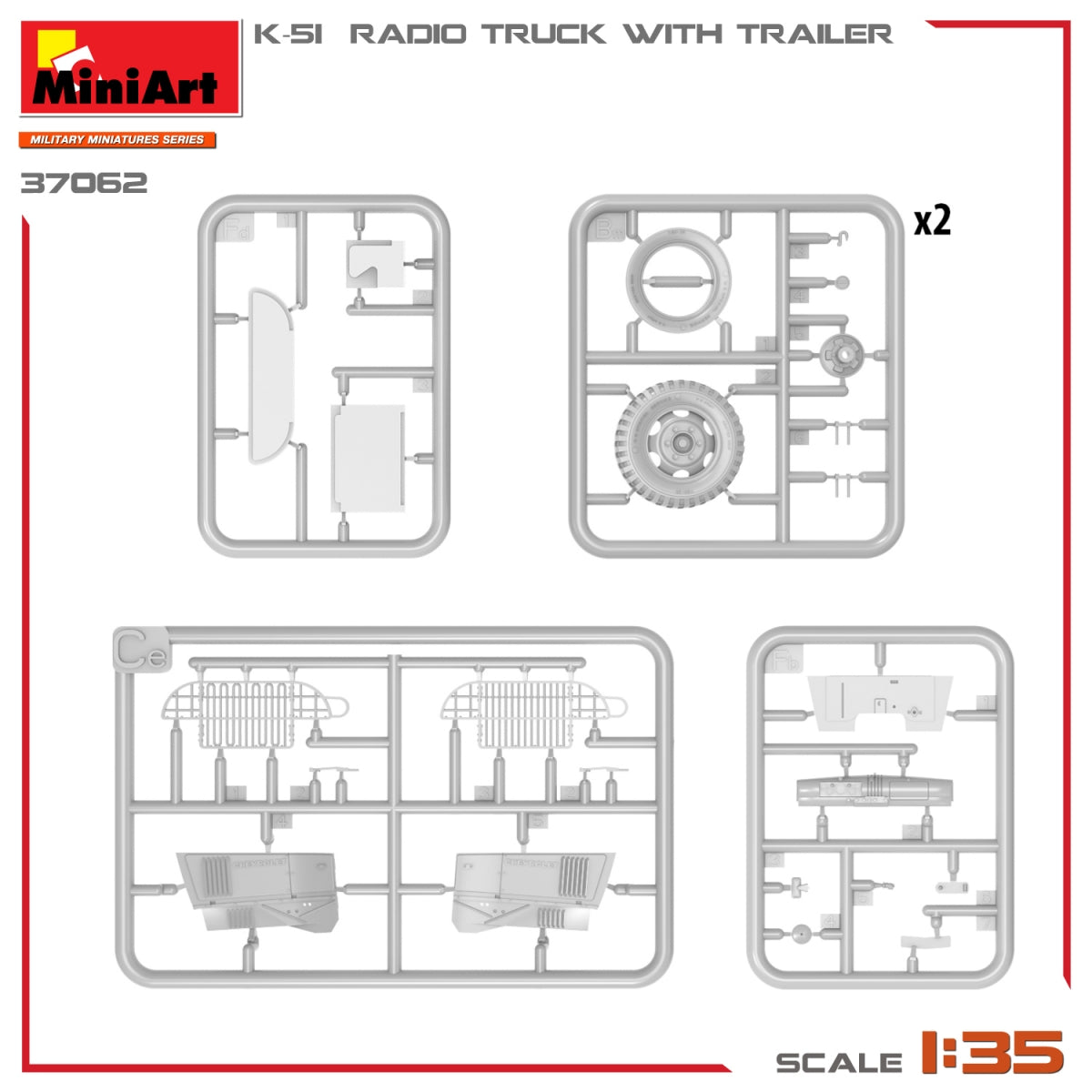 Miniart 37062 K-51 RADIO TRUCK WITH TRAILER 1/35 – image 10