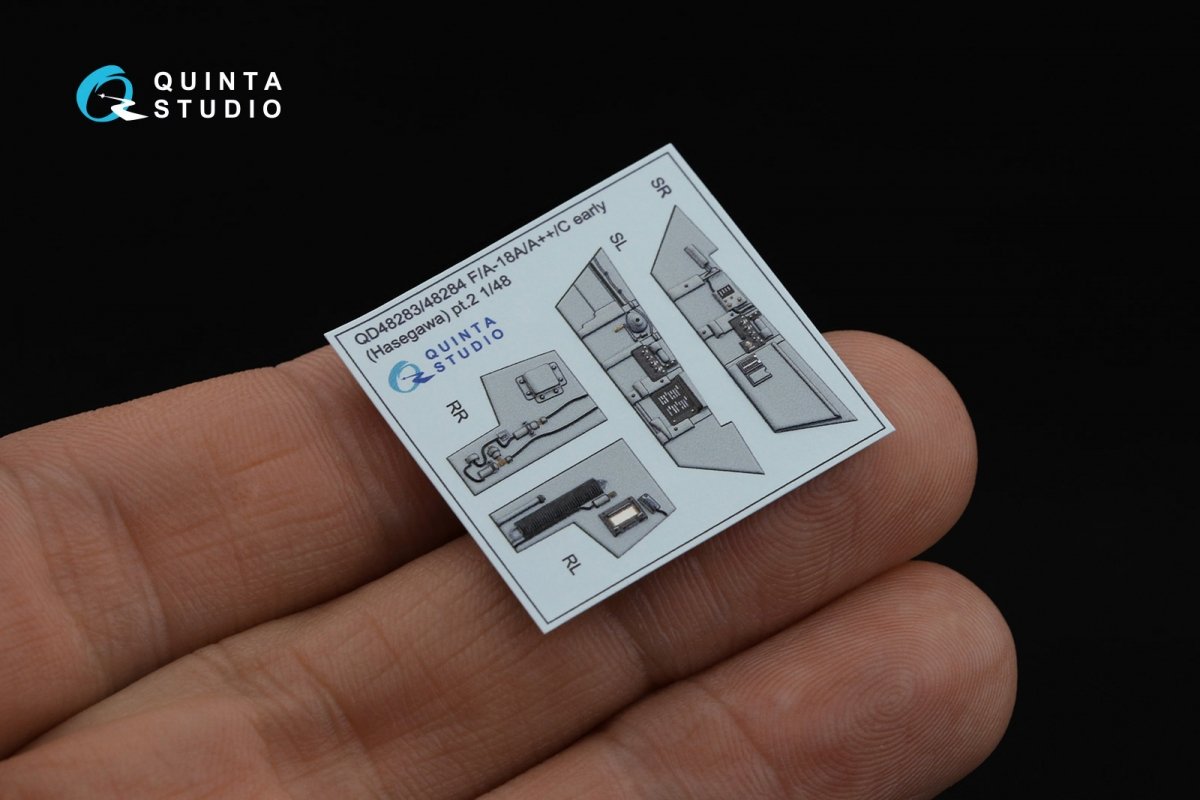 Quinta Studio QD48284 F/A-18A++ 3D-Printed &amp;amp; colored Interior on decal paper (Hasegawa) 1/48 – image 4