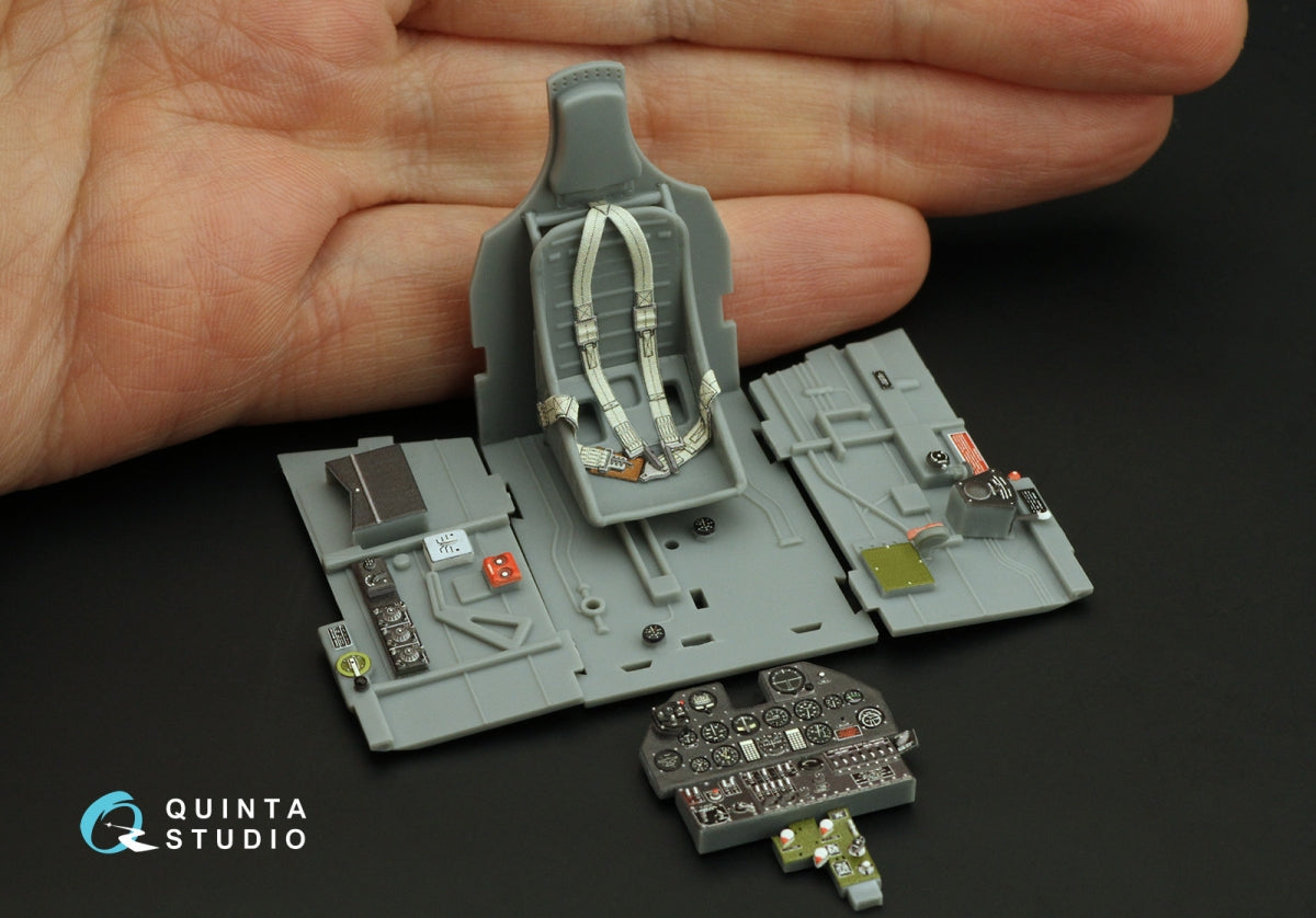 Quinta Studio QD32208 P-40F WarHawk 3D-Printed colored Interior on decal paper (Trumpeter) 1/32 – image 10