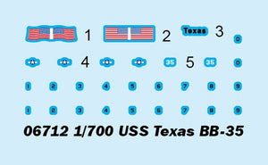 Trumpeter 06712 USS Texas BB-35 1/700 – immagine 5