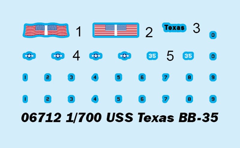 Trumpeter 06712 USS Texas BB-35 1/700 – immagine 5