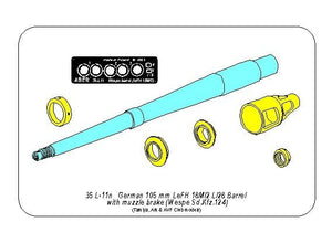 Aber 35L-011N 105mm LeFH 18M/2 L/28 barrel for German &amp;#39;Wespe&amp;#39; howitzer 1/35 – image 3