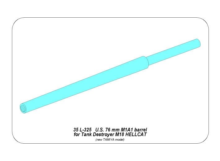 Aber 35L-325 76mm M1A1 Barrel for M18 Helcat Assault Gun 1/35 – Bild 2