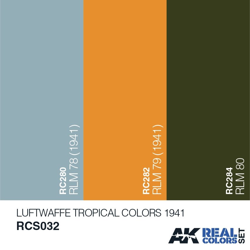 AK Interactive RCS032 LUFTWAFFE TROPICAL COLORS 1941 3x10ml – Bild 2