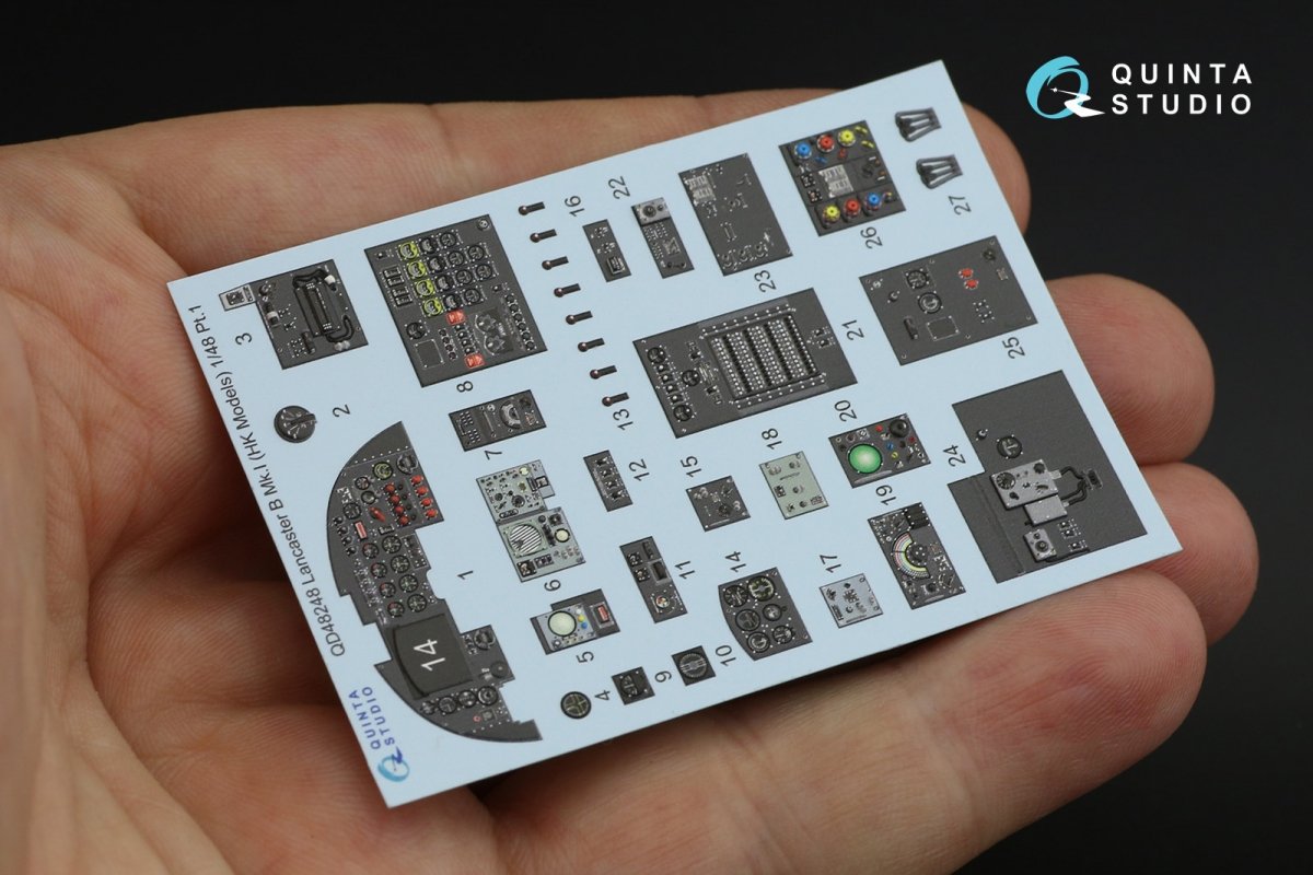Quinta Studio QD48248 Lancaster B Mk.I 3D-Printed &amp;amp; colored Interior on decal paper (HK Models) 1/48 – imagen 13