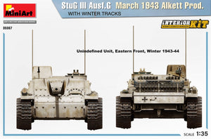 Mini Art 35367 StuG III Ausf. G March 1943 Alkett Prod. WITH WINTER TRACKS. INTERIOR KIT 1/35 – imagen 6
