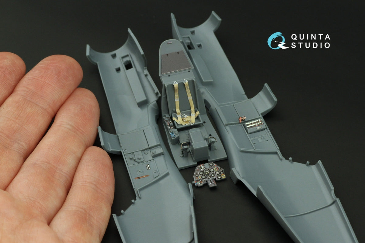 Quinta Studio QD48420 Bf 109K-4 3D-Printed &amp;amp; colored Interior on decal paper (Eduard) 1/48 – immagine 10