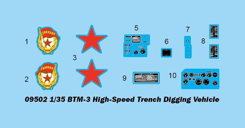 Trumpeter 09502 BTM-3 High-Speed ​​Trench Digging Vehicle 1/35 – Bild 3