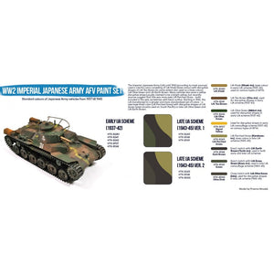 Hataka HTK-BS69 WW2 Imperial Japanese Army AFV paint set 8x17ml – immagine 2