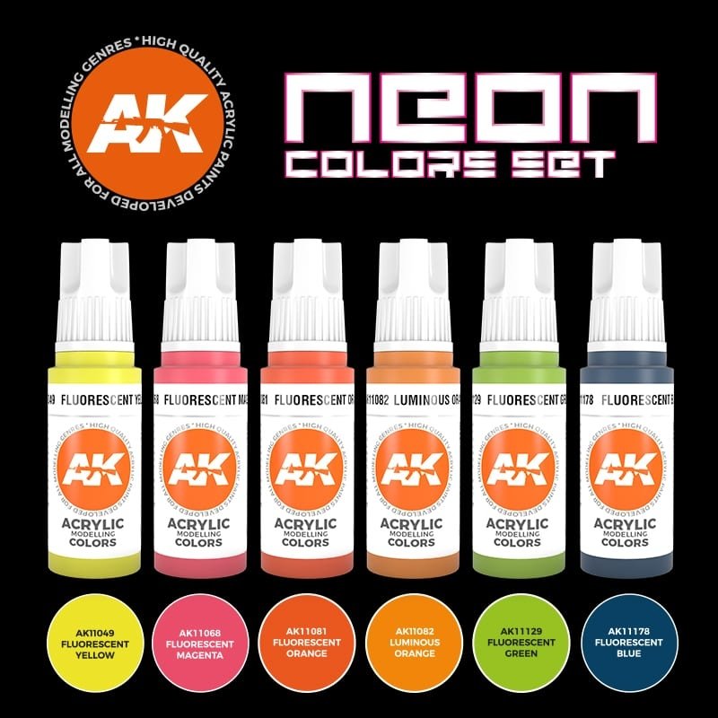 AK Interactive AK11610 3G NEON COLORS SET – image 2