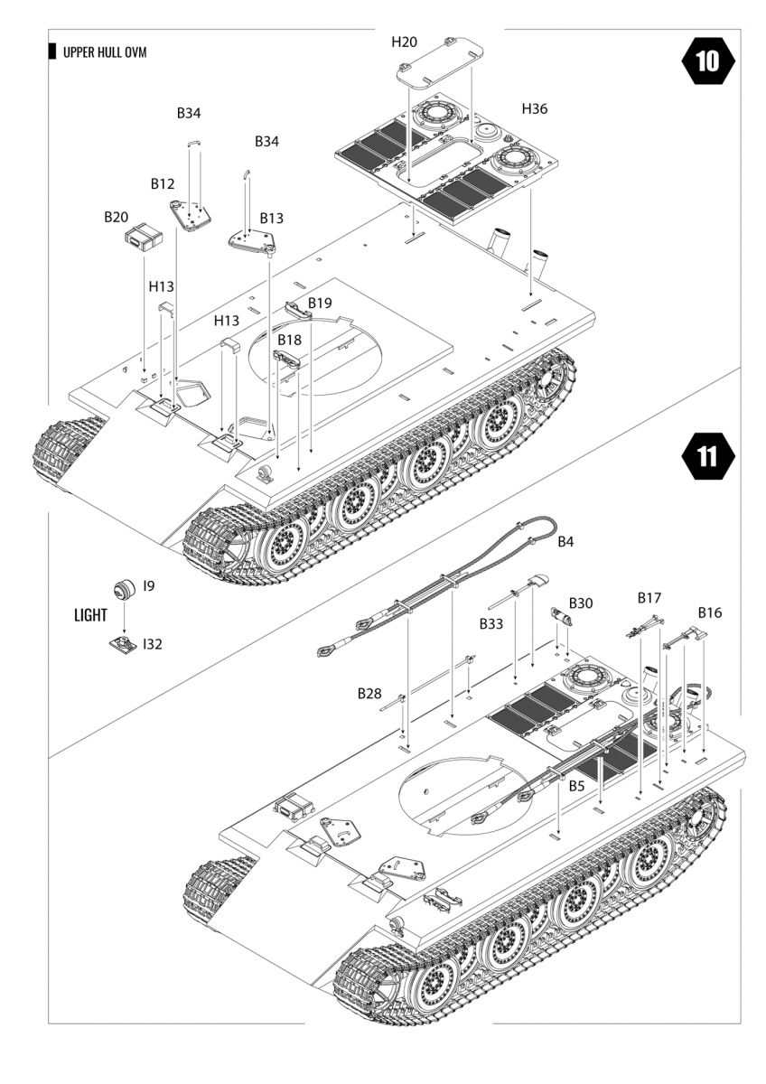 Modelcollect UA35010 WWII German E60 ausf.D 12.8cm tank with side armor late type 1/35 – image 8