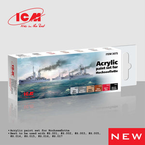 ICM 3075 Acrylic paints set for High Seas Fleet 12 ml x 6