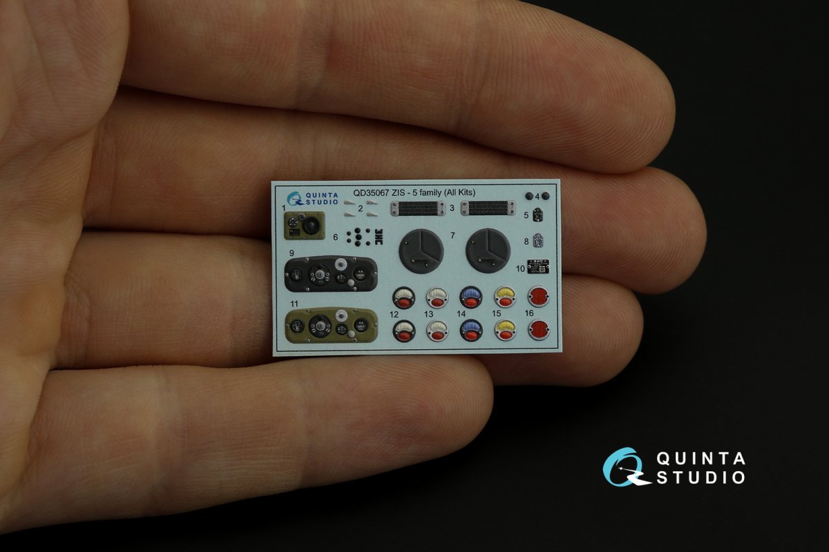 Quinta Studio QD35067 ZiS-5 3D-Printed &amp;amp; colored Interior on decal paper (All kits) 1/35 – image 5