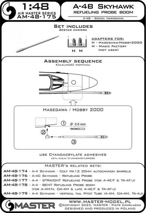 Master AM-48-175 A-4B Skyhawk - Refueling Probe Boom 1/48 – image 3
