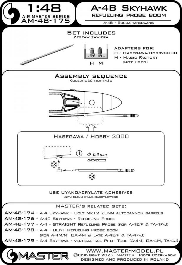 Master AM-48-175 A-4B Skyhawk - Refueling Probe Boom 1/48 – image 3