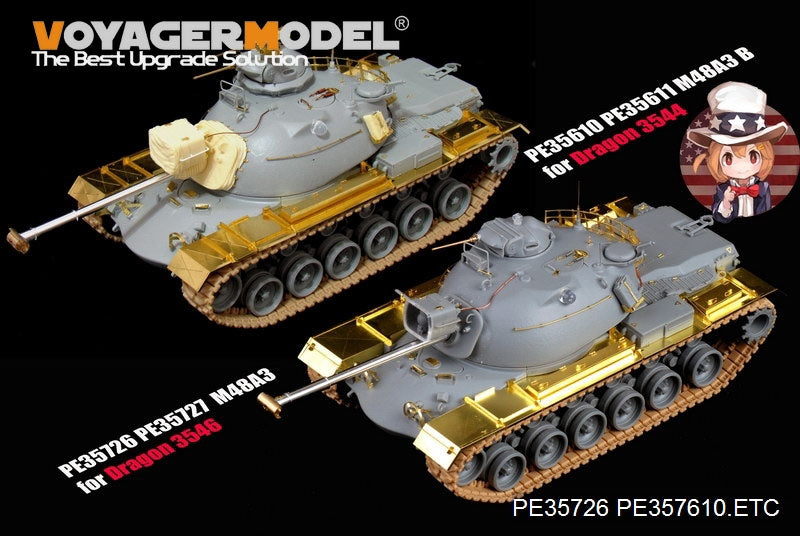 Voyager Model PE35726 Modern US M48A3Basic For DROGON 3546 1/35 – obrázek 13