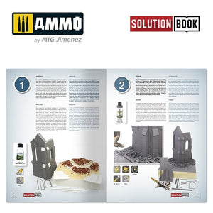 AMMO of Mig Jimenez 6510 How to Paint Brick Buildings. Colors &amp;amp; Weathering System Solution Book (Multilingual) – Bild 2