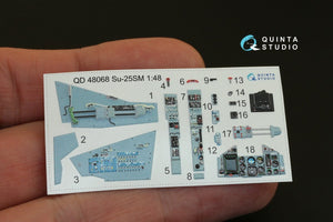 Quinta Studio QD48068 Su-25SM 3D-Printed &amp;amp; colored Interior on decal paper (for KP kit) 1/48 – Bild 3