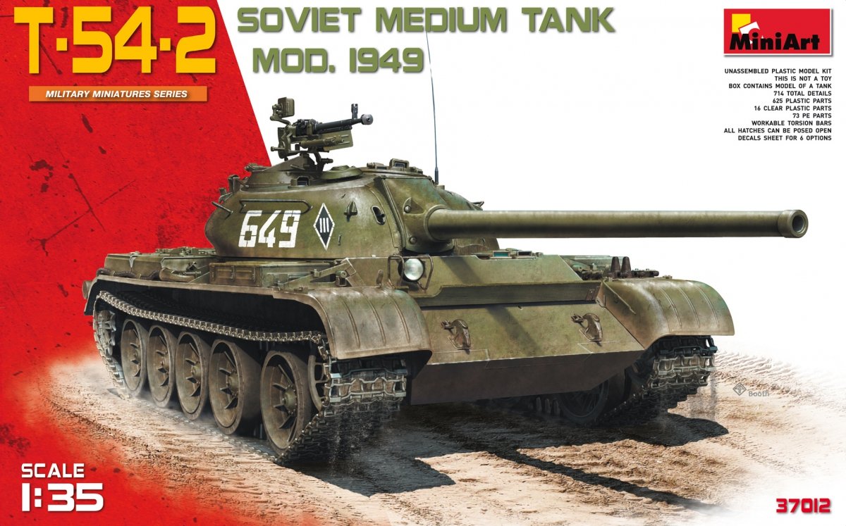 MiniArt 37012 T-54-2 CHAR MOYEN SOVIÉTIQUE. Modèle 1949 (1/35)