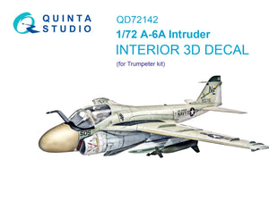 Quinta Studio QD72142 A-6A Intruder 3D-Printed colored Interior on decal paper (Trumpeter) 1/72