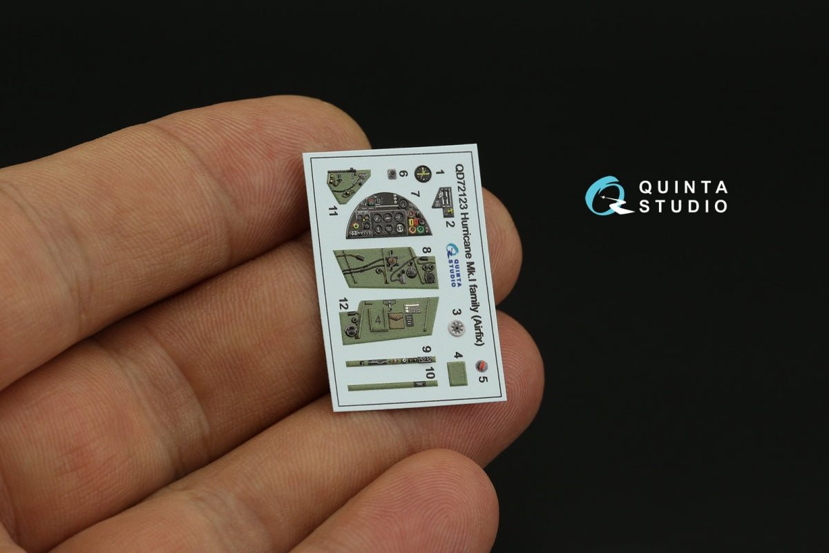 Quinta Studio QD72123 Hurricane Mk.I family 3D-Printed colored Interior on decal paper (Airfix) 1/72 – Bild 3