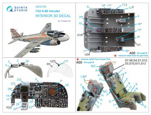 Quinta Studio QD32106 A-6E Intruder 3D-Printed &amp;amp; colored Interior on decal paper (Trumpeter) 1/32 – image 7