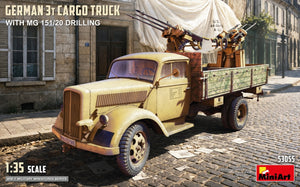 MiniArt 53055 Gewrman 3t Cargo Truck with MG 151/20 Drilling 1/35