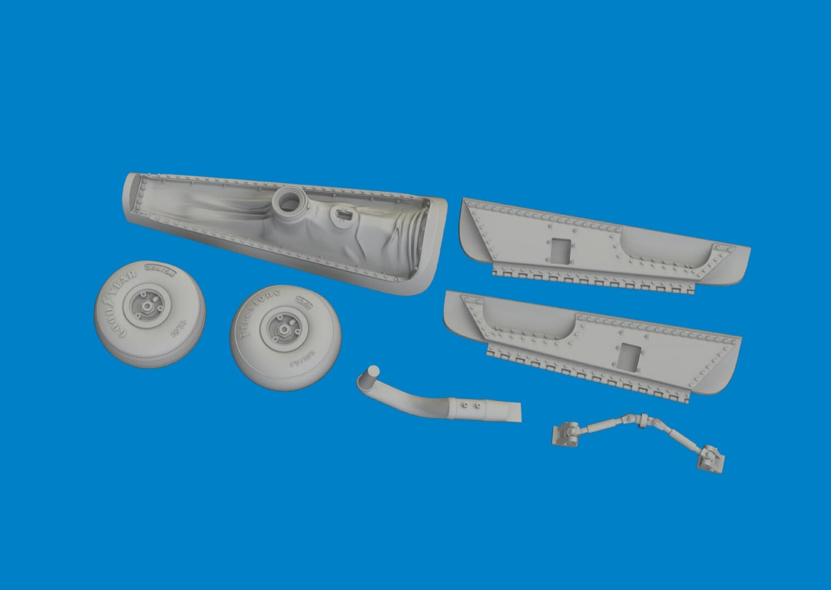 Eduard 6481100 P-40E tail wheel bay PRINT EDUARD 1/48 – obrázek 3