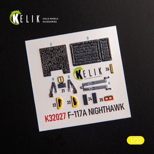 KELIK K32028 F-117A - Type 2 interior 3D decals for Trumpeter kit 1/32 – image 3