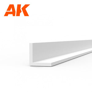 AK Interactive AK6560 ANGLE 2.0 X 2.0 X 350MM – STYRENE ANGLE – (4 UNITS) – immagine 2