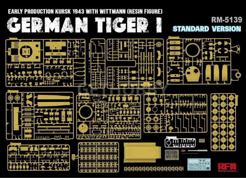 Rye Field Model 5139 Tiger I Early Production Wittmann Kursk 1943 Standart Version 1/35 – obrázek 3