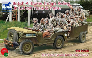 Bronco CB35169 British Airborne Troops Riding In 1/4 Ton Truck Trailer (1/35)