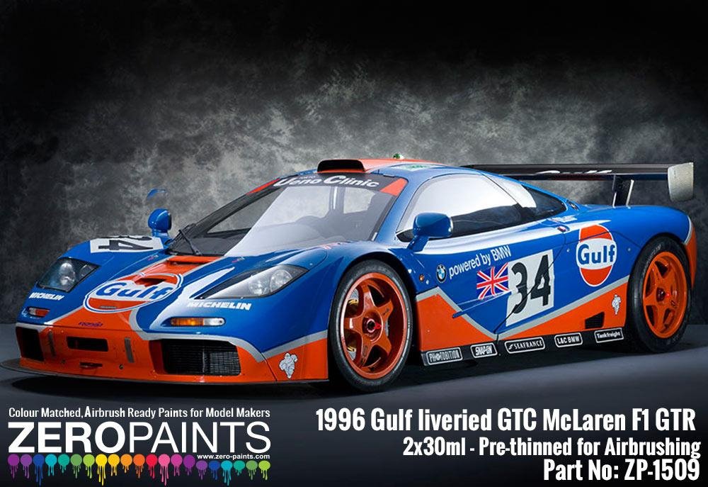 Zero Paints ZP-1509 - 1996 Gulf liveried GTC McLaren F1 GTR Paint Set 2x30ml – zdjęcie 3