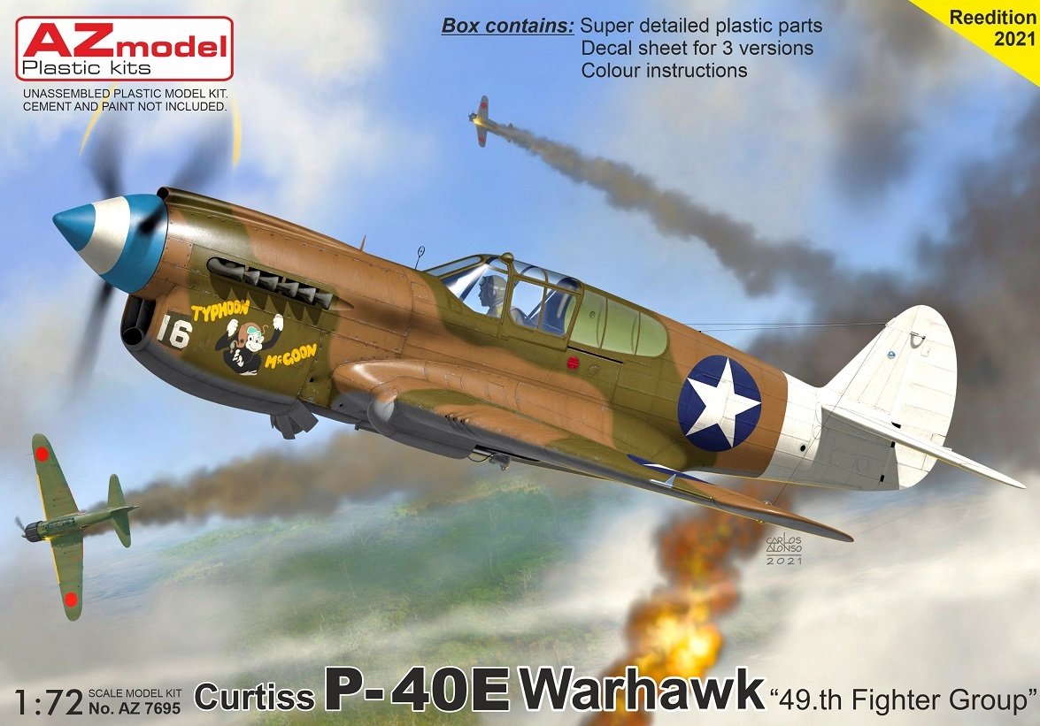 AZ Model AZ7695 P-40E Warhawk "49th FG 1/72