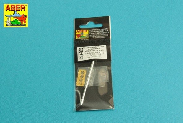 Aber 35L-326 Germ.75mm barrel for Pz VI F2 or G without muzzle brake Fit to Dragon models: 6360; 6363; 6594; 1/35 – obrázek 3