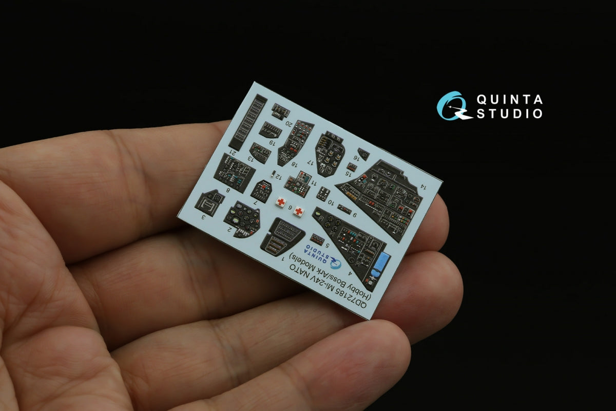 Quinta Studio QD+72185 Mi-24V NATO 3D-Printed &amp;amp; colored Interior on decal paper (Hobby Boss/ARK Models) (with 3D-printed resin parts) 1/72 – obrázek 5