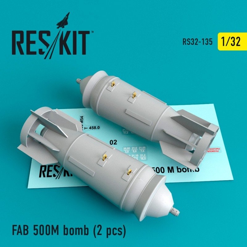 RESKIT RS32-0135 FAB 500 M bombs (2 pcs) 1/32