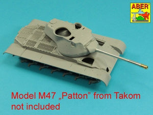 Aber 35L-284 90mm M-36 with cylindrical brake for American M47 Patton tank without mantlet cover Takom/Italeri 1/35 – imagen 7