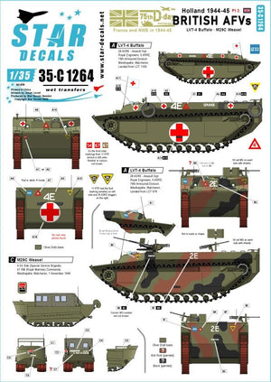 Star Decals 35-C1264 British AFVs in Holland 1944-45 #2 1/35