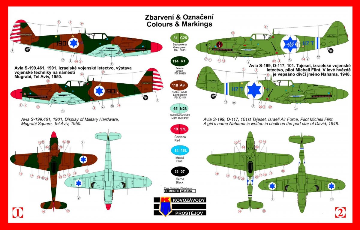 Kozavody Prostejov KPM0006 Avia S-199 Messer/Sakin 1/72 – Bild 2